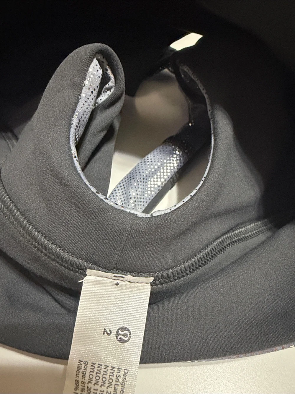 lululemon athletica Metallic Gray & Black Headband